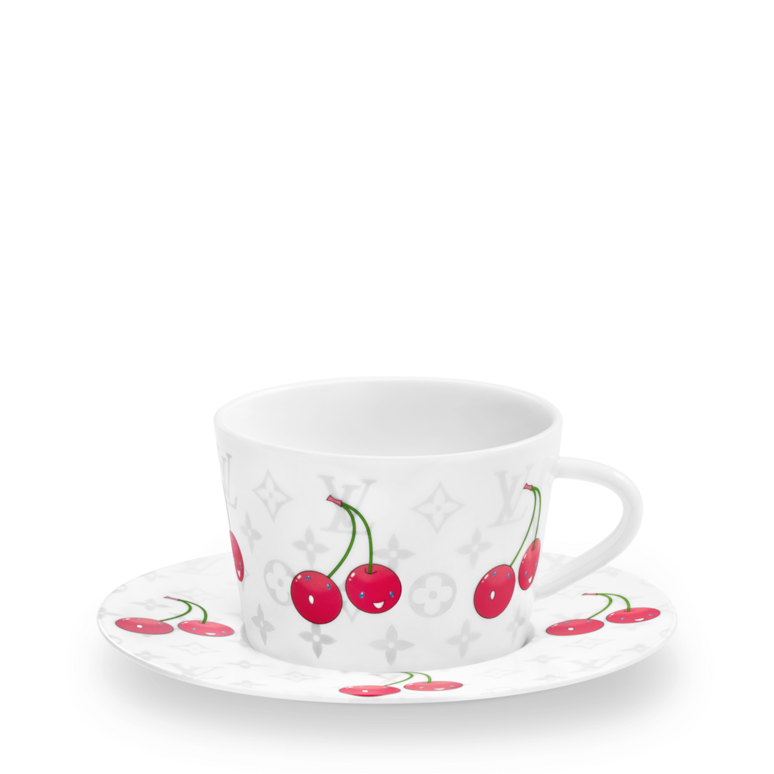 LV x TM Set of 2 Teacups and Saucers Monogram Cerises - Trunks